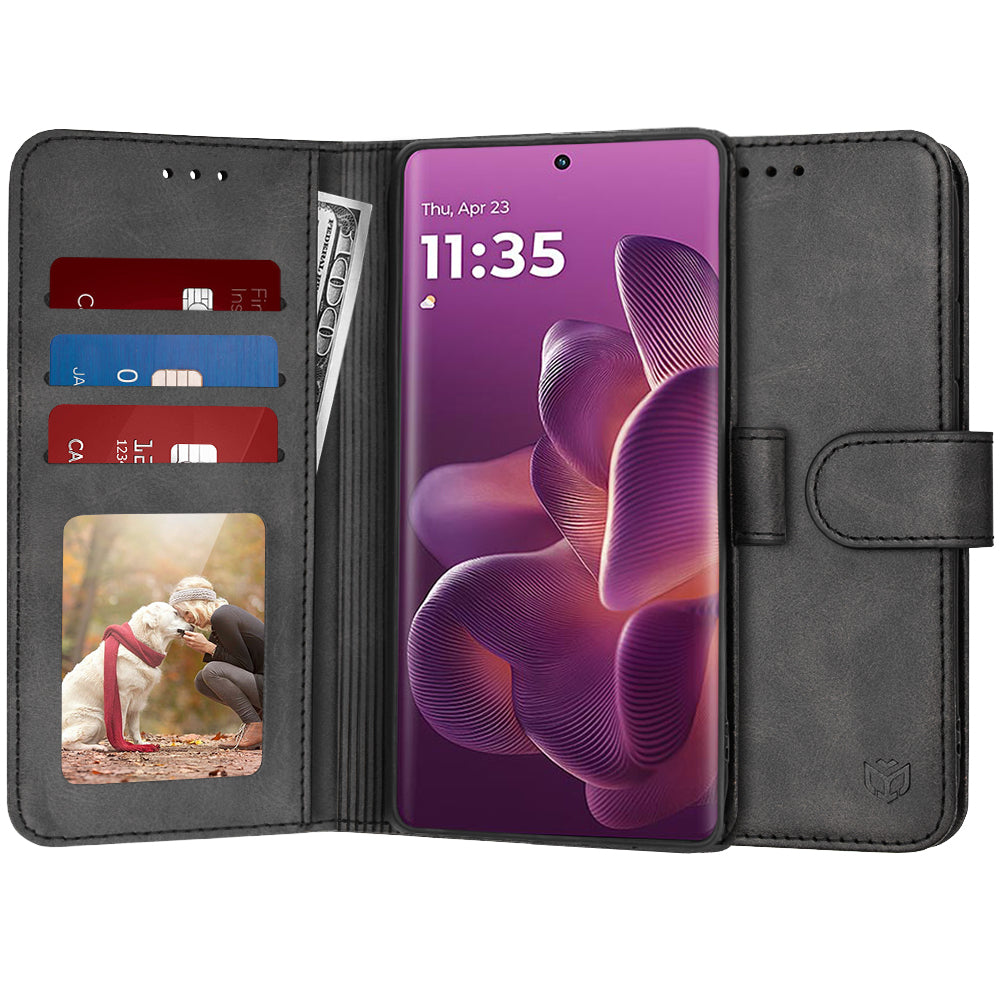 Futrola za Motorola Edge 60 Pro, Techsuit, Diary Book, Crna