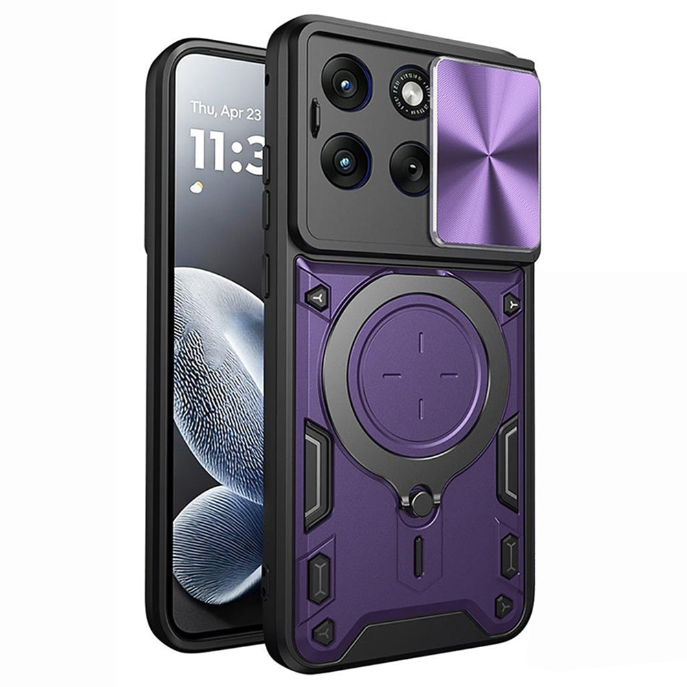 Maska za Motorola Edge 70 Fusion, Techsuit, CamGuard Pro, Ljubičasta
