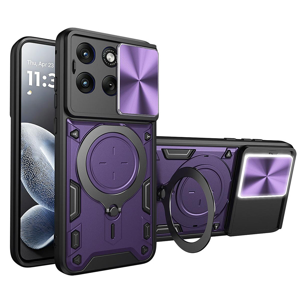 Maska za Motorola Edge 70 Fusion, Techsuit, CamGuard Pro, Ljubičasta