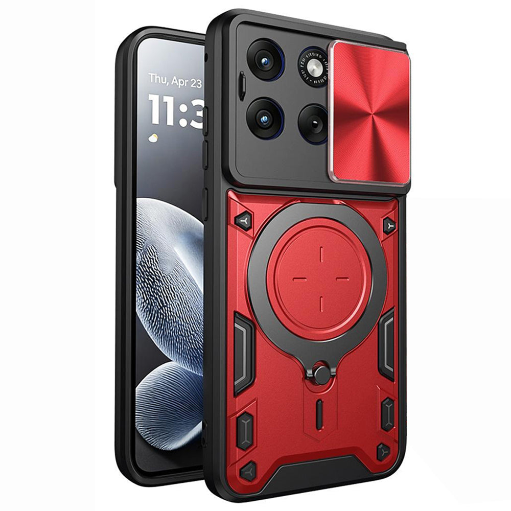 Maska za Motorola Edge 70 Fusion, Techsuit, CamGuard Pro, Crvena