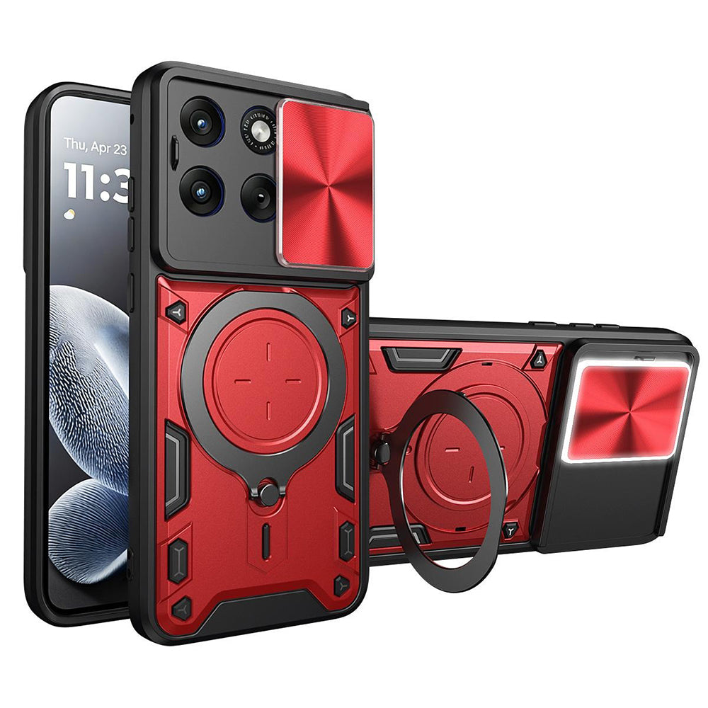 Maska za Motorola Edge 70 Fusion, Techsuit, CamGuard Pro, Crvena