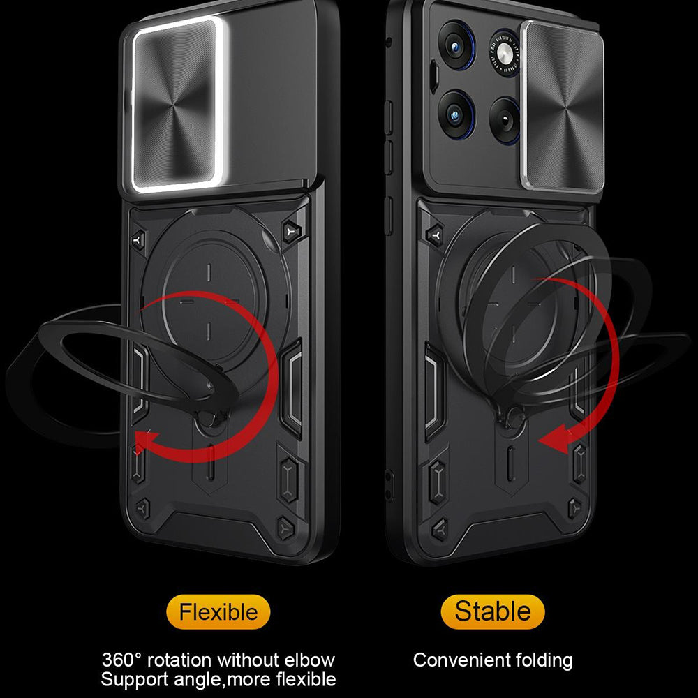 Maska za Motorola Edge 70 Fusion, Techsuit, CamGuard Pro, Ružičasto Zlatna
