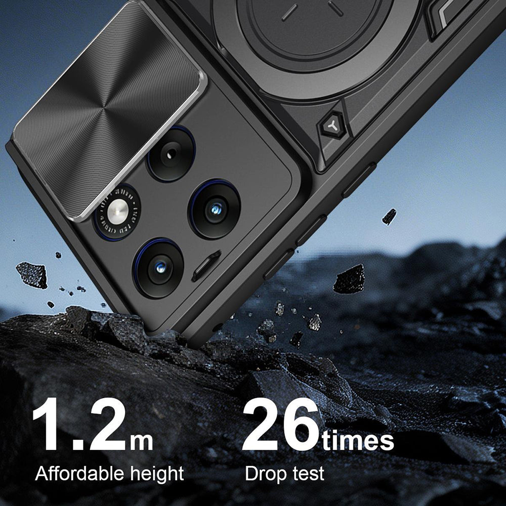 Maska za Motorola Edge 70 Fusion, Techsuit, CamGuard Pro, Ružičasto Zlatna
