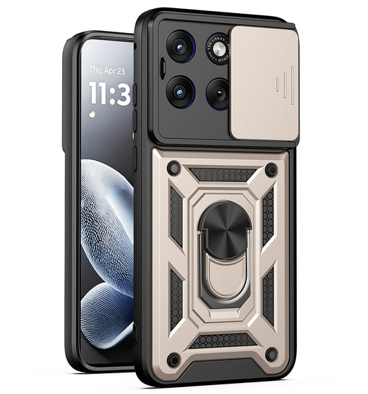 Maska za Motorola Edge 70 Fusion, Techsuit, CamShield, Zlatna