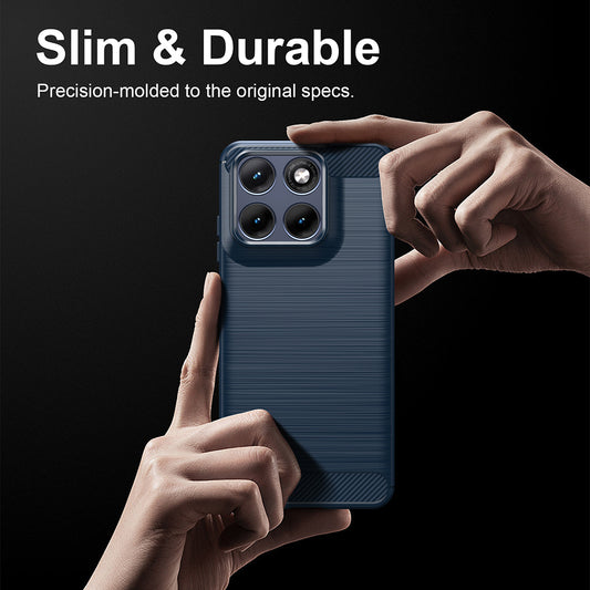 Futrola za Motorola Edge 70 Fusion, Techsuit, Karbon, Plava