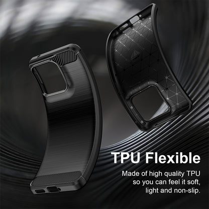 Futrola za Motorola Edge 70 Fusion, Techsuit, Karbon, Crna