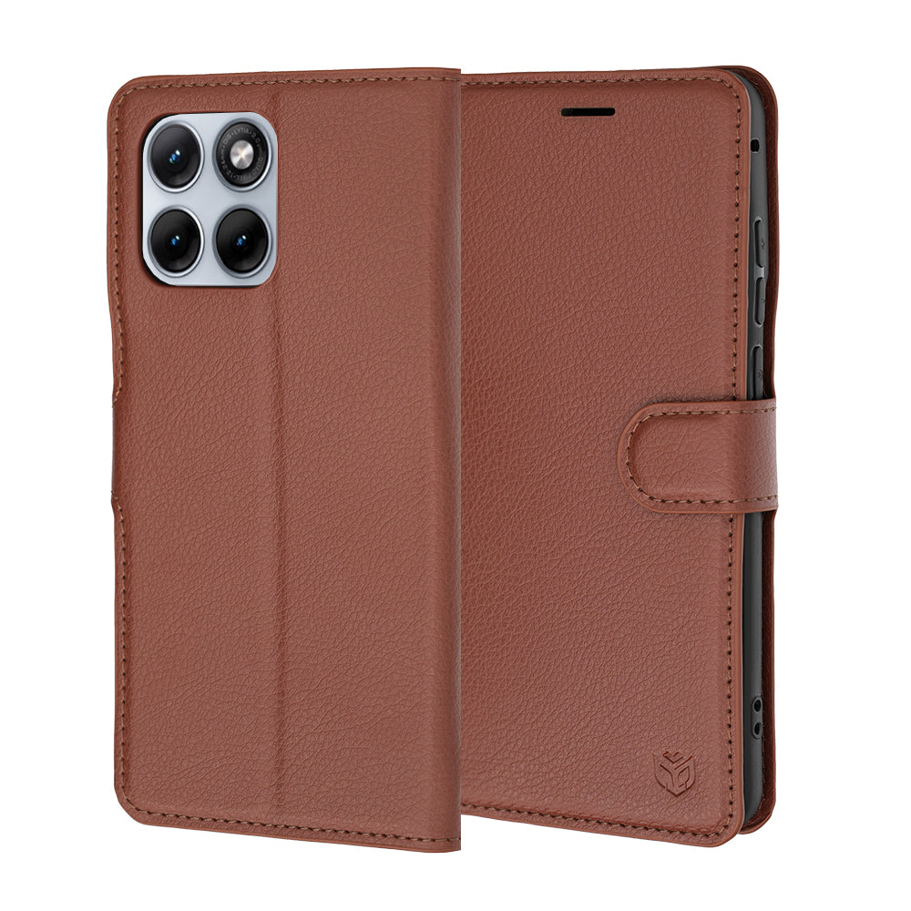 Futrola za Motorola Edge 70 Fusion, Techsuit, Kožna Folio, Smeđa