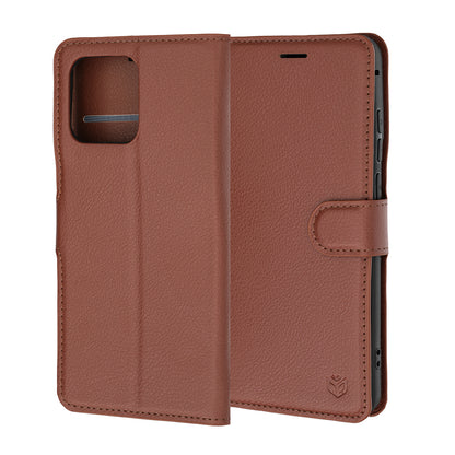 Futrola za Motorola Edge 70 Fusion, Techsuit, Kožna Folio, Smeđa