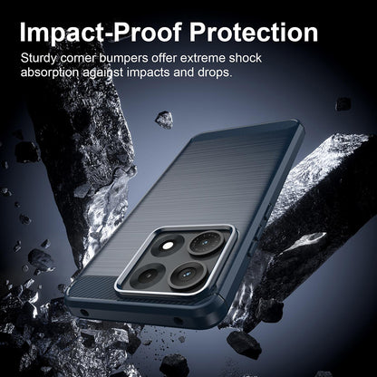 Maska za Motorola Edge 70 Max, Techsuit, Karbon, Plava