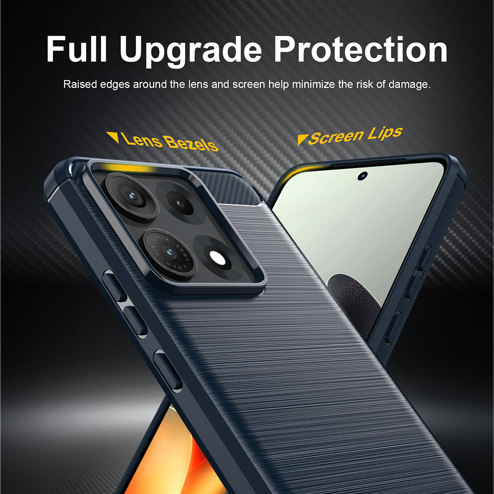 Maska za Motorola Edge 70 Max, Techsuit, Karbon, Plava