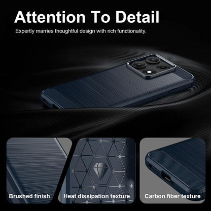 Maska za Motorola Edge 70 Max, Techsuit, Karbon, Plava