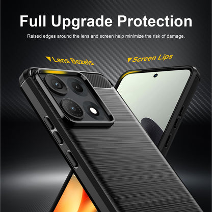 Futrola za Motorola Edge 70 Max, Techsuit, Karbon, Crna