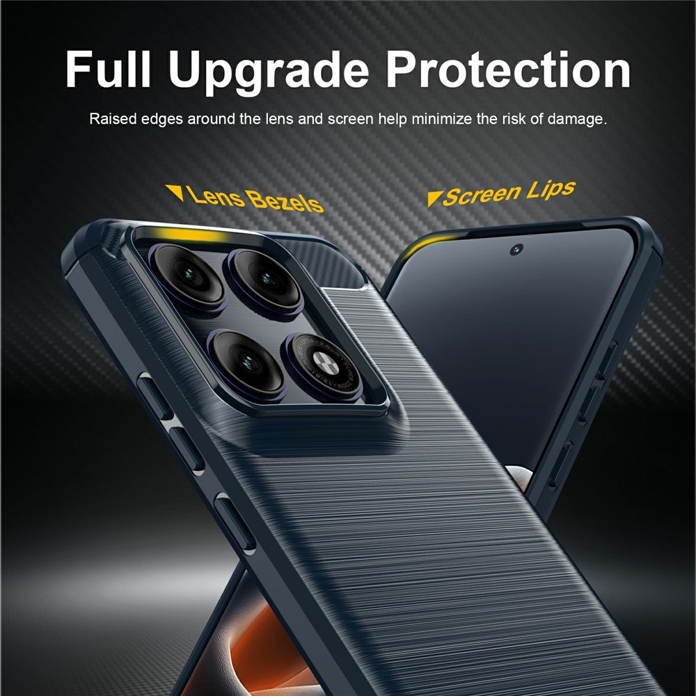 Maska za Motorola Edge 70 Pro, Techsuit, Karbon, Plava