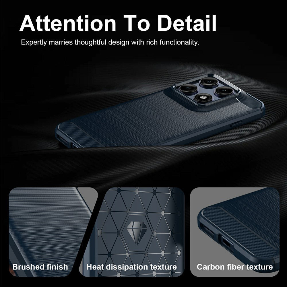 Maska za Motorola Edge 70 Pro, Techsuit, Karbon, Plava