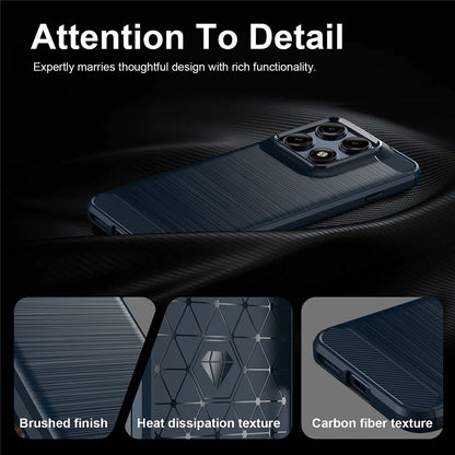 Maska za Motorola Edge 70 Pro, Techsuit, Karbon, Plava