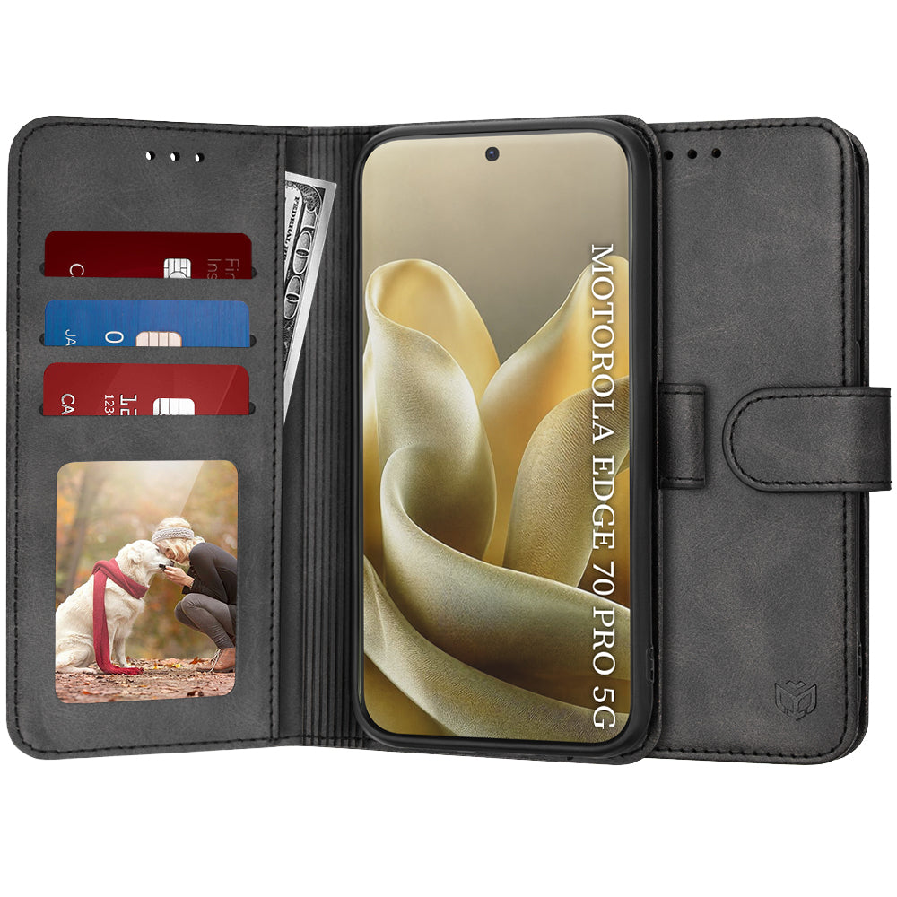 Futrola za Motorola Edge 70 Pro, Techsuit, Diary Book, Crna