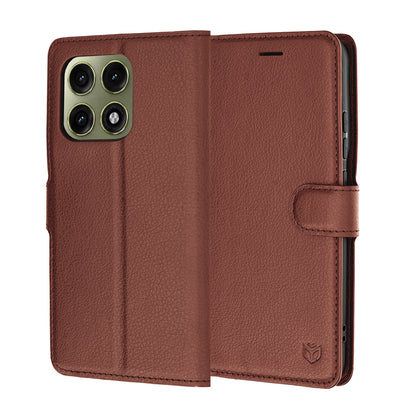 Futrola za Motorola Edge 70 Pro, Techsuit, Kožna Folio, Smeđa