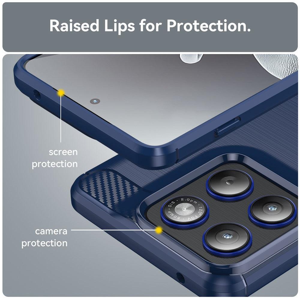 Futrola za Motorola Edge 70, Techsuit, Karbon, Plava