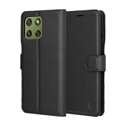 Futrola za Motorola Edge 70, Techsuit, Leather Folio, Crna