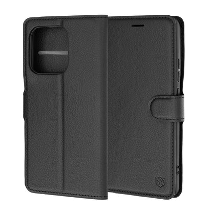Futrola za Motorola Edge 70 Ultra / Signature, Techsuit, Kožna Folio, Crna