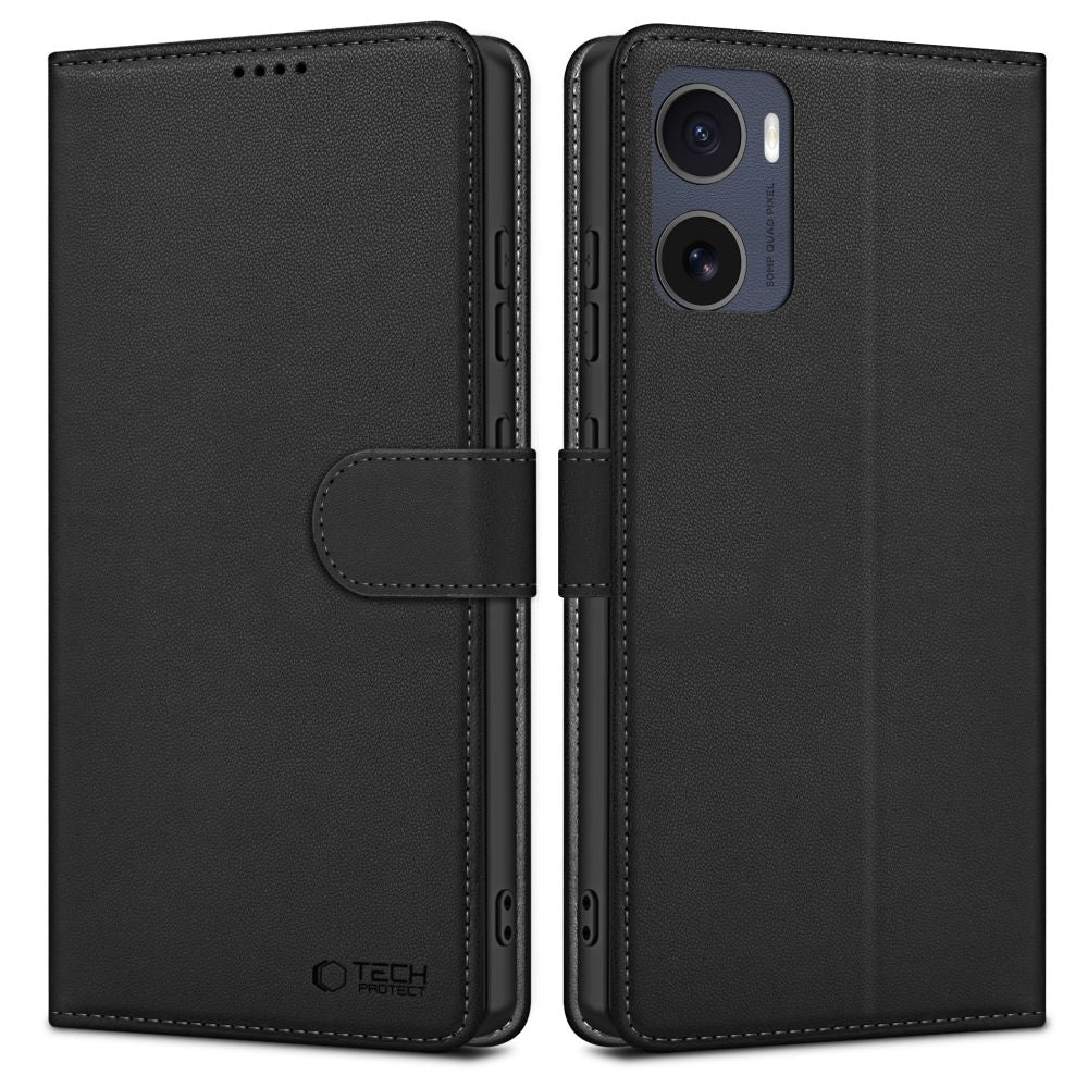 Futrola za Motorola Moto E15 / G05, Tech-Protect, Wallet, Crna