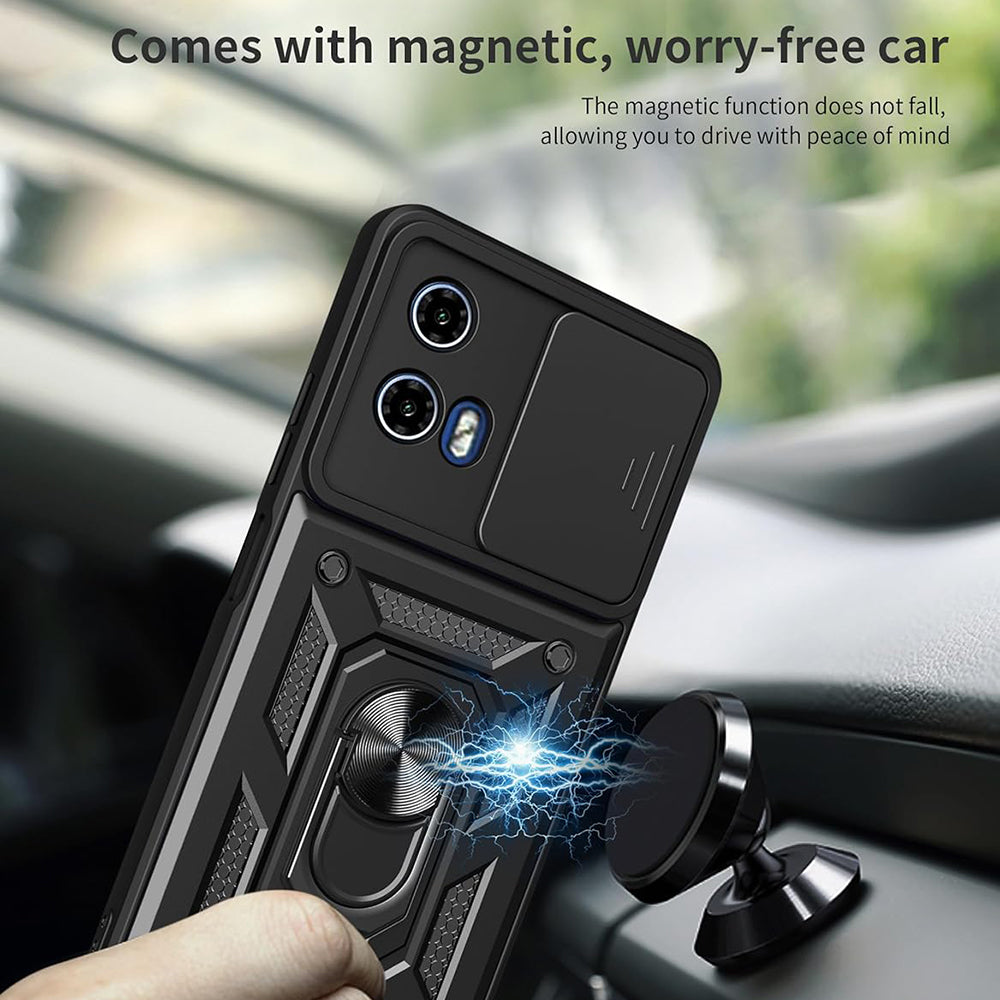 Maska za Motorola Moto G15 / G15 Power, Techsuit, CamShield, Crna