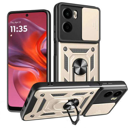 Maska za Motorola Moto E15 / G05, Techsuit, CamShield, Zlatna