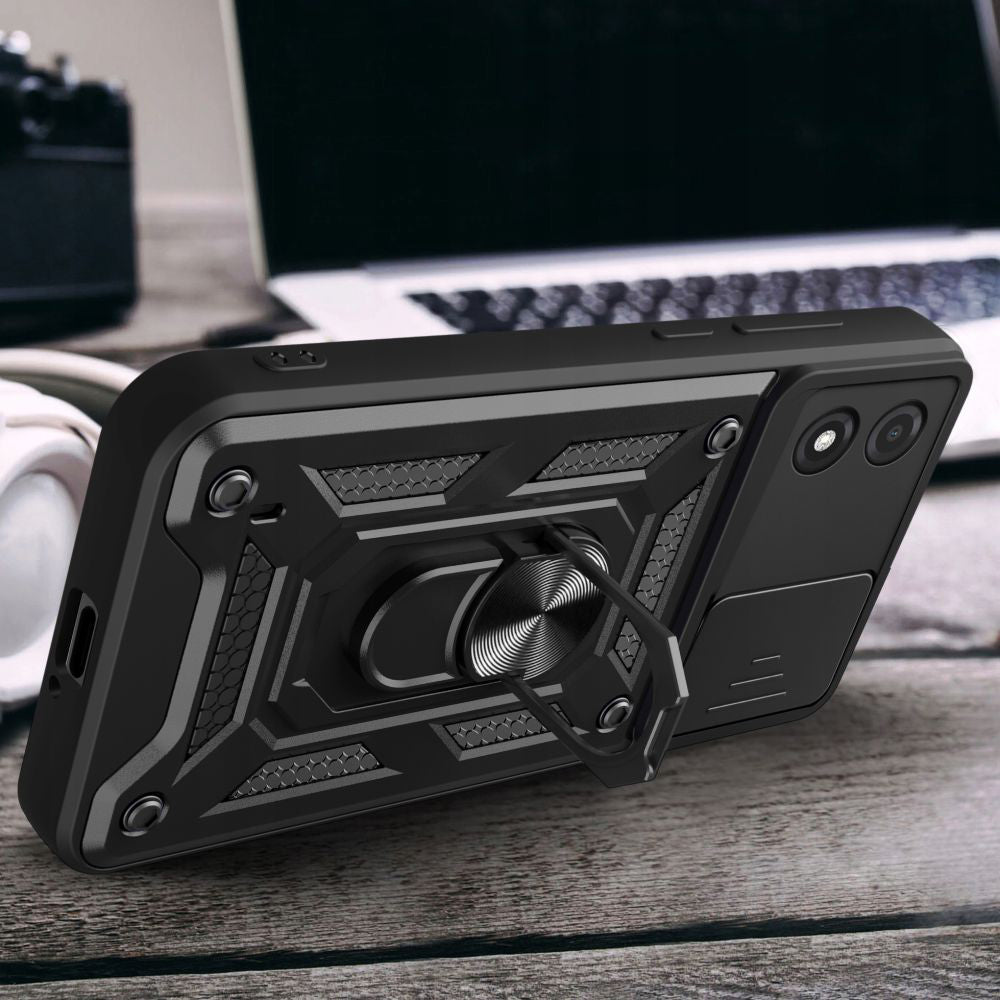Maska za Motorola Moto E13, Techsuit, CamShield, Crna