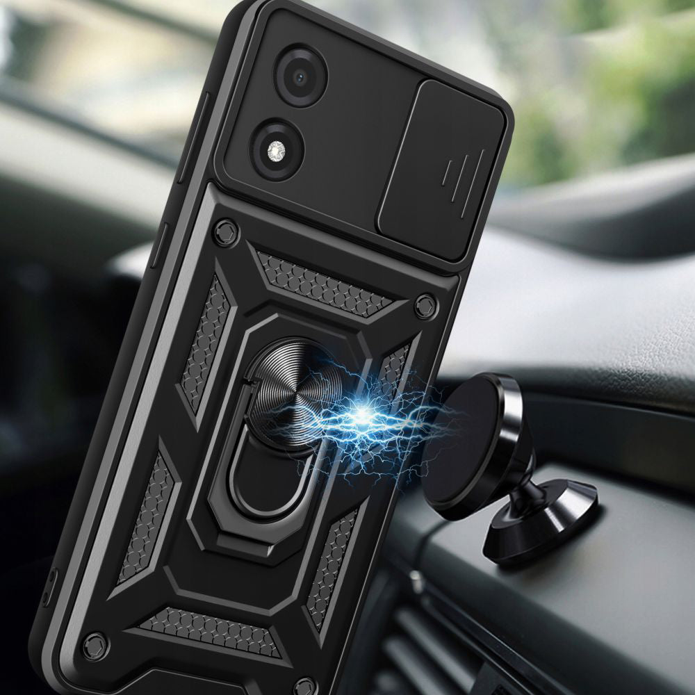 Maska za Motorola Moto E13, Techsuit, CamShield, Crna