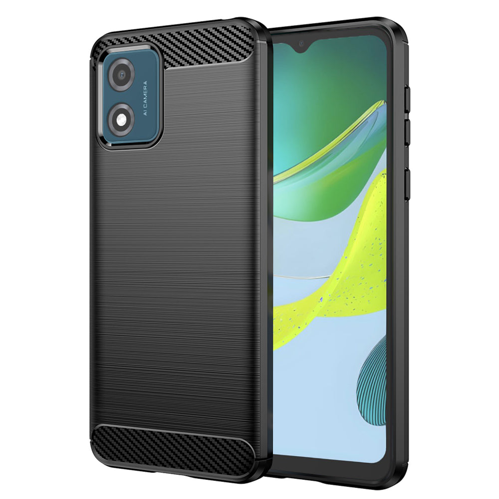 Maska za Motorola Moto E13, Techsuit, Karbon, Crna