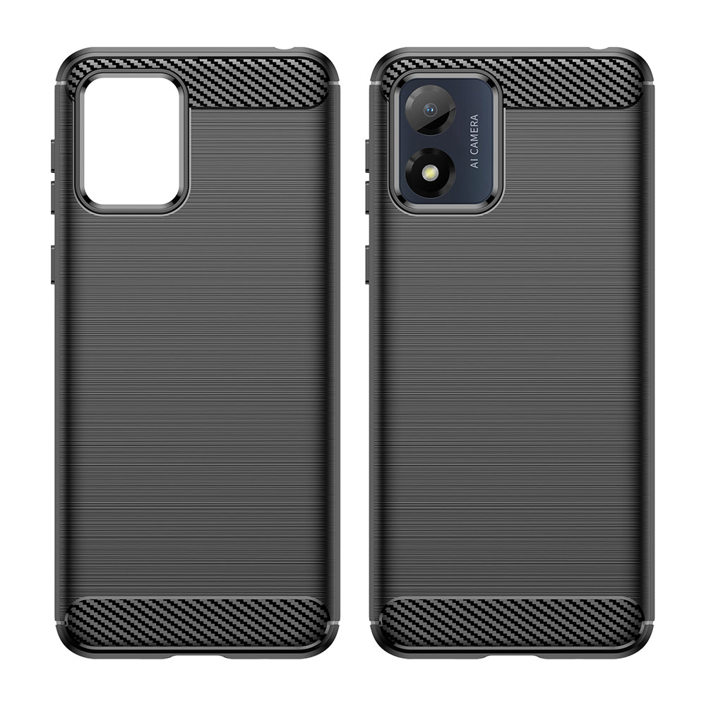 Maska za Motorola Moto E13, Techsuit, Karbon, Crna