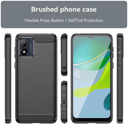 Maska za Motorola Moto E13, Techsuit, Karbon, Crna