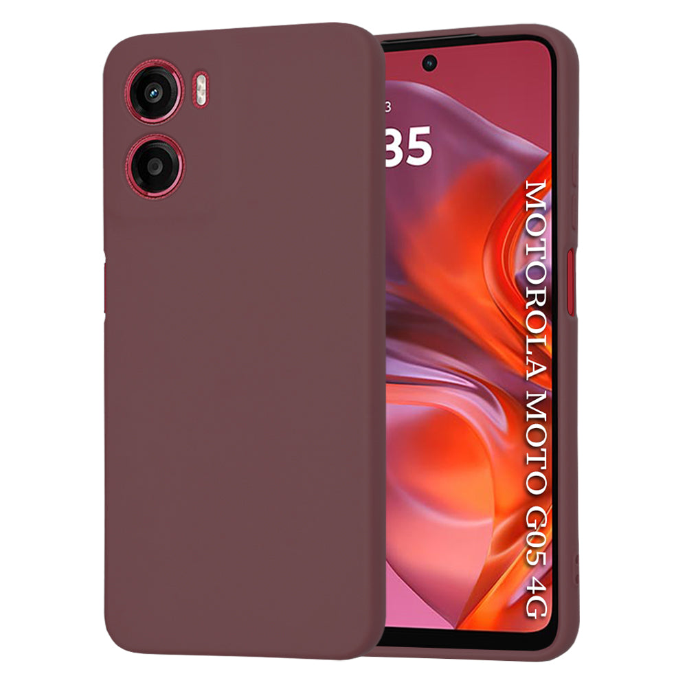 Maska za Motorola Moto E15 / G05, Techsuit, SoftFlex, Bordo