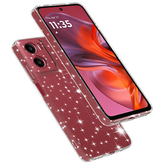 Maska za Motorola Moto E15 / G05, Techsuit, SparkleSkin, Prozirna