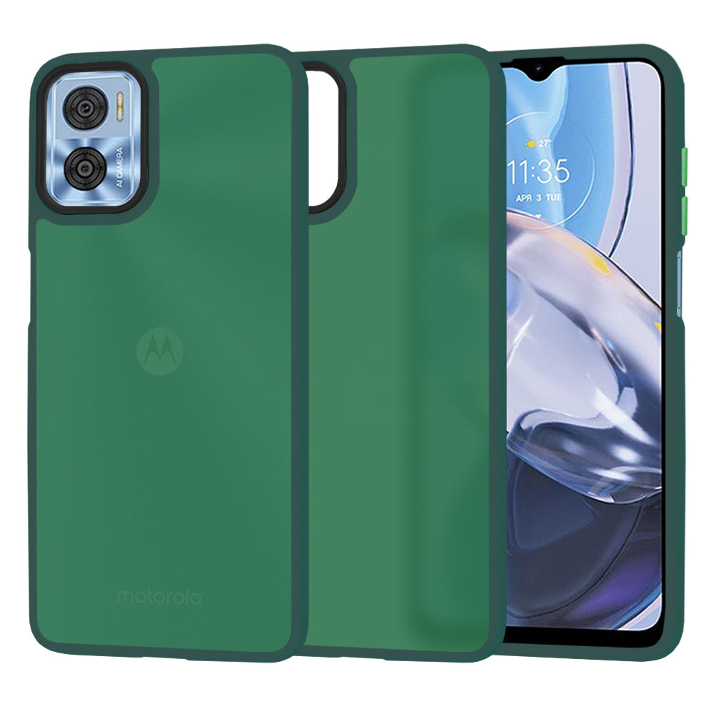 Maska za Motorola Moto E22i / E22, Techsuit, HaloFrost, Zelena