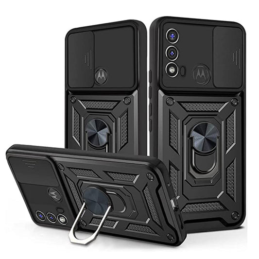 Maska za Motorola Moto E40 / E30 / E20, Techsuit, CamShield, Crna