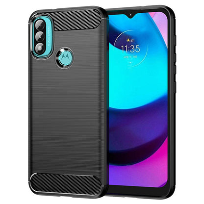 Maska za Motorola Moto E40 / E30 / E20, Techsuit, Karbon, Crna