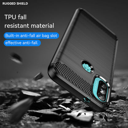 Maska za Motorola Moto E40 / E30 / E20, Techsuit, Karbon, Crna