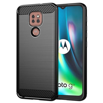 Maska za Motorola Moto E7 Plus / G9 Play, Techsuit, Karbon, Crna