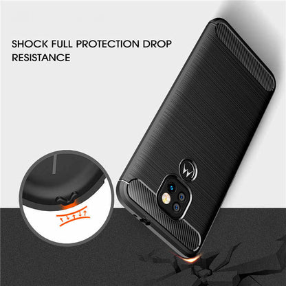 Maska za Motorola Moto E7 Plus / G9 Play, Techsuit, Karbon, Crna