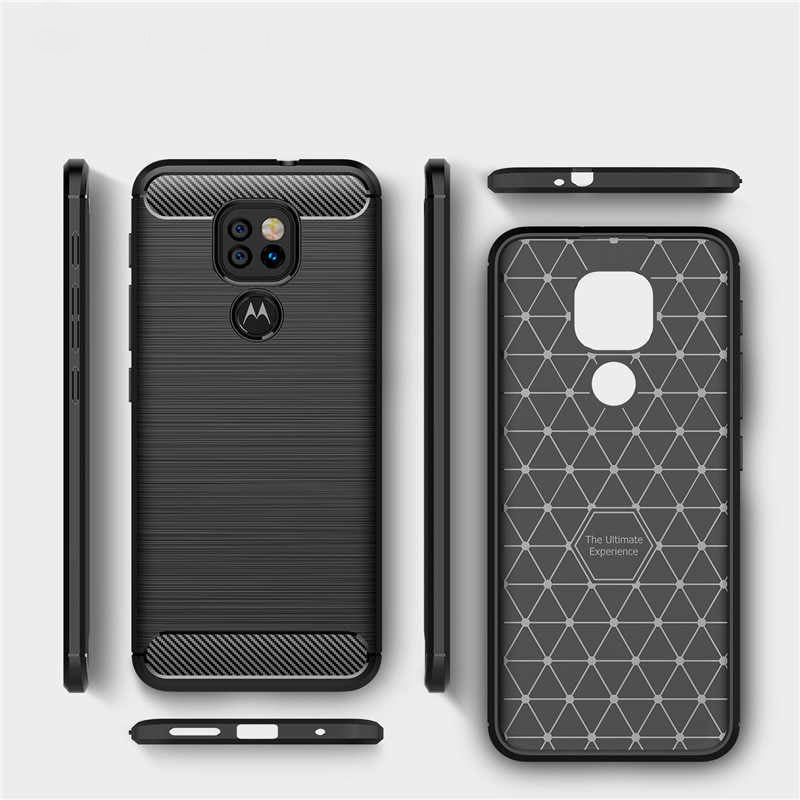 Maska za Motorola Moto E7 Plus / G9 Play, Techsuit, Karbon, Crna