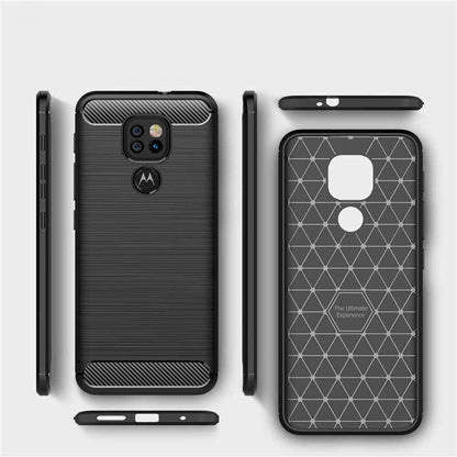 Maska za Motorola Moto E7 Plus / G9 Play, Techsuit, Karbon, Crna