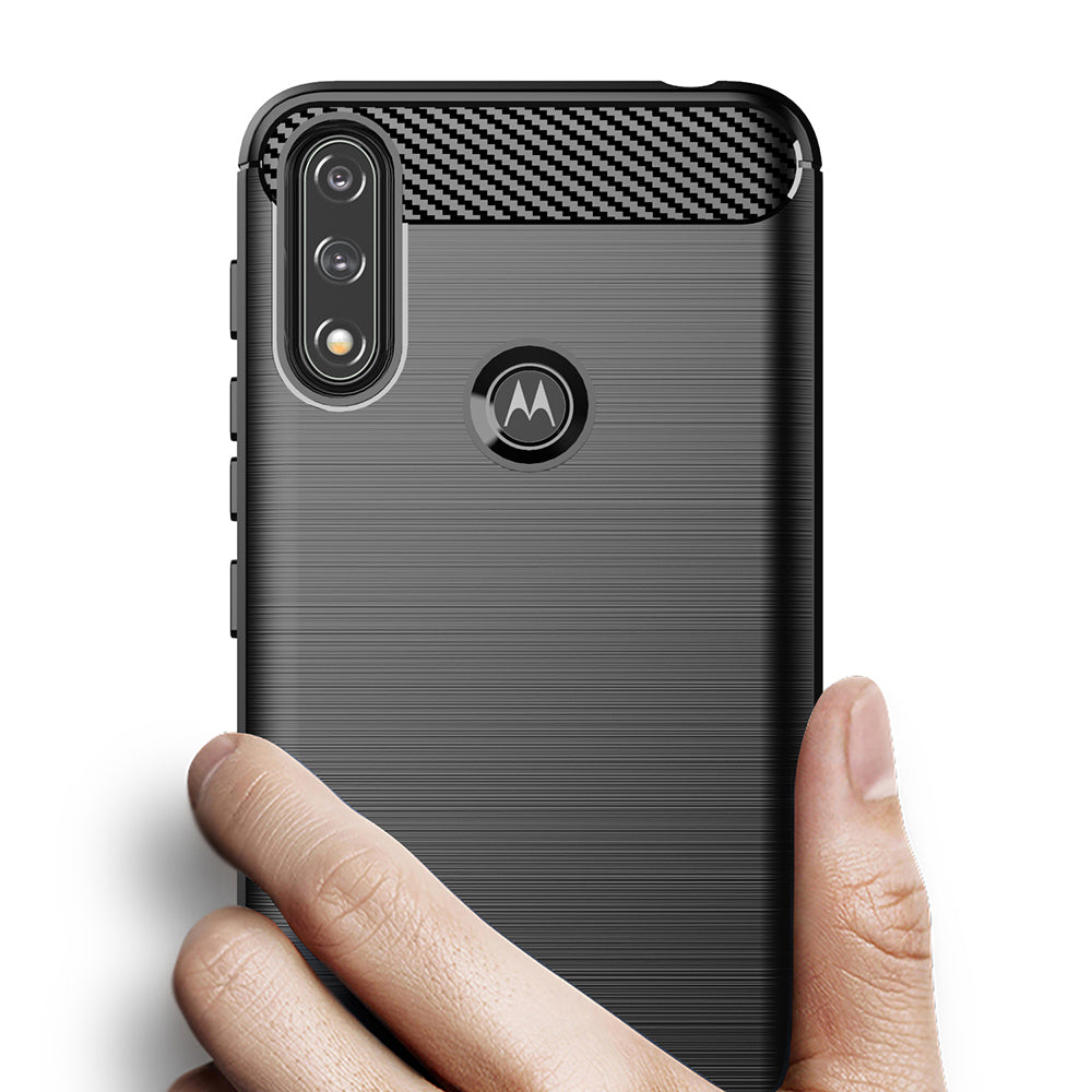 Maska za Motorola Moto E7i Power / E7 Power, Techsuit, Karbon, Crna