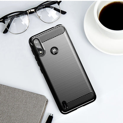 Maska za Motorola Moto E7i Power / E7 Power, Techsuit, Karbon, Crna