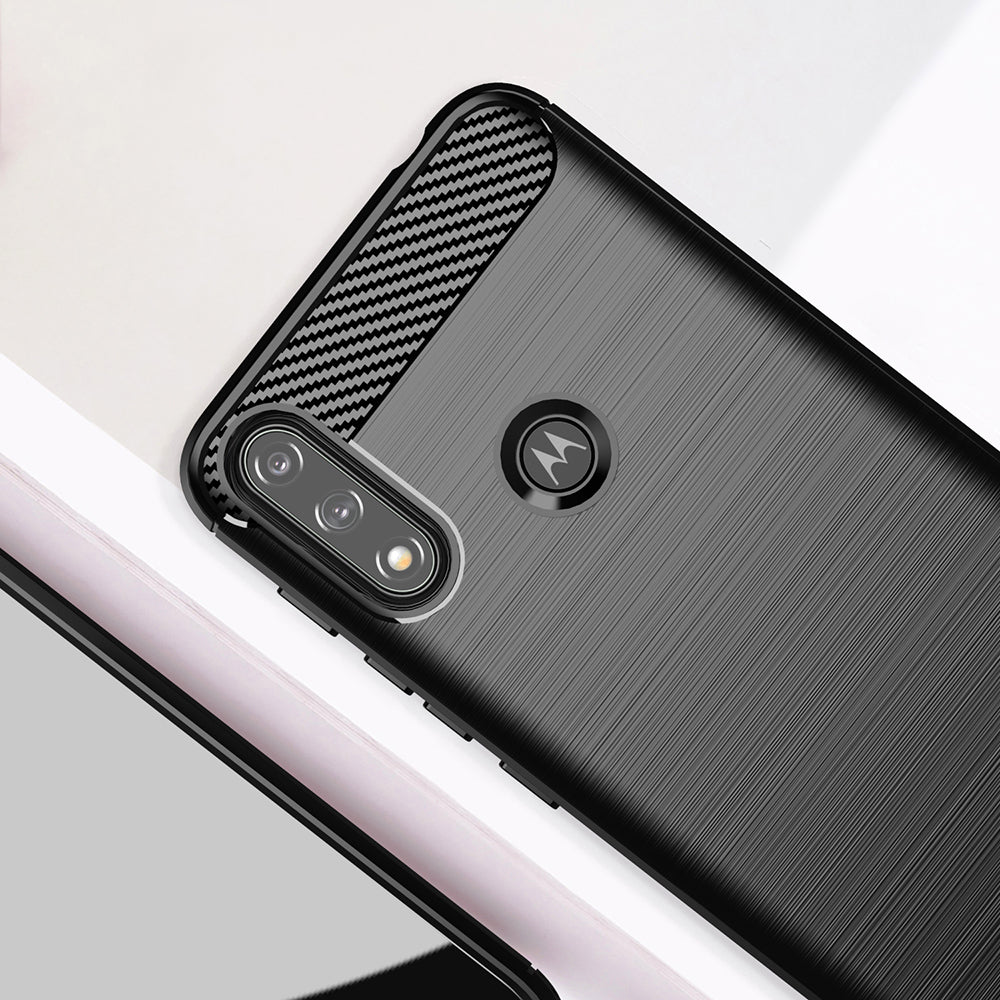 Maska za Motorola Moto E7i Power / E7 Power, Techsuit, Karbon, Crna