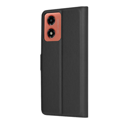 Futrola za Motorola Moto G04s / E14 / G04 / G24, Techsuit, Kožna Folio, Crna