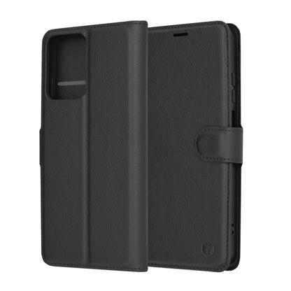 Futrola za Motorola Moto G04s / E14 / G04 / G24, Techsuit, Kožna Folio, Crna