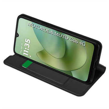 Futrola za Motorola Moto G06, Techsuit, Magskin Book, Crna