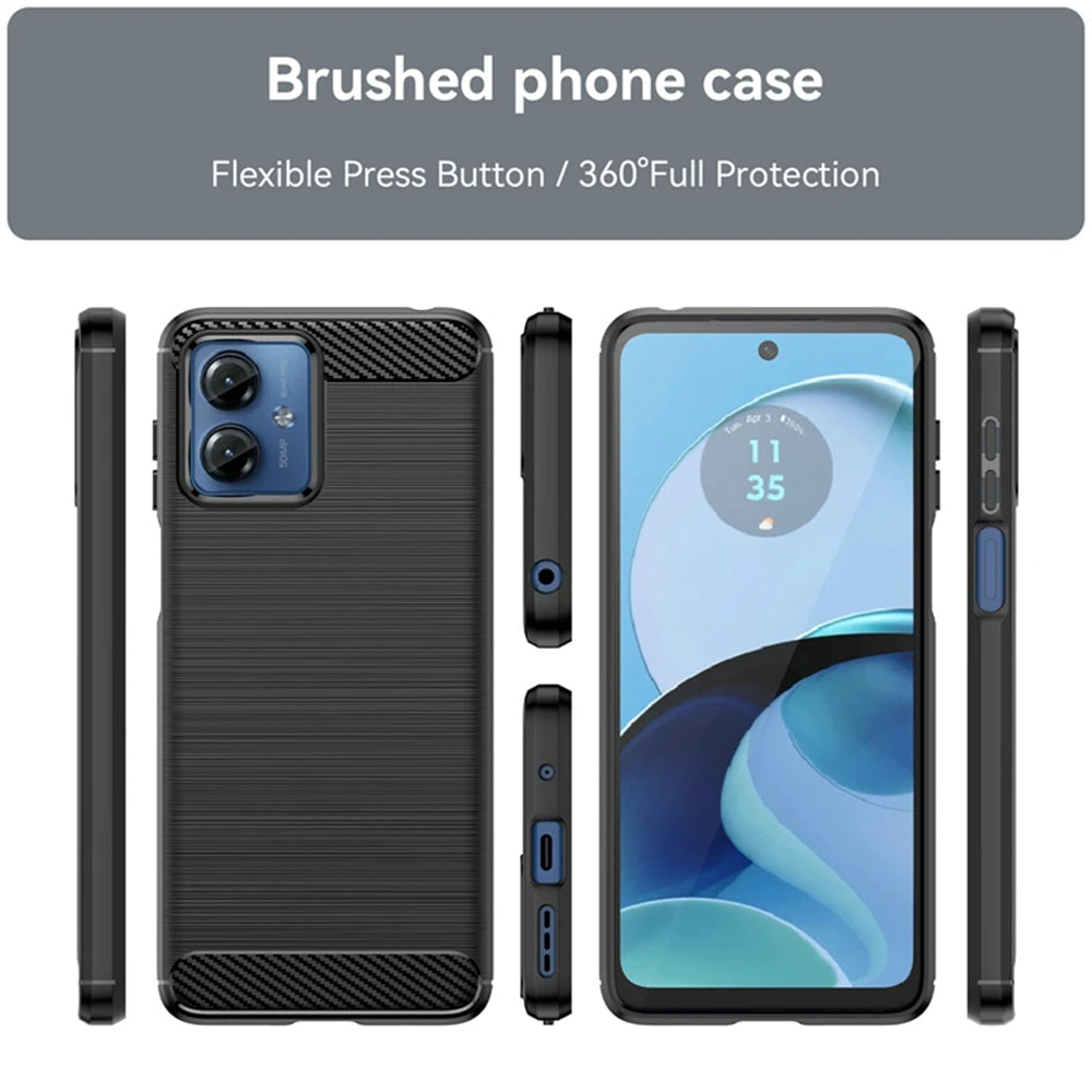 Maska za Motorola Moto G14, Techsuit, Karbon, Plava