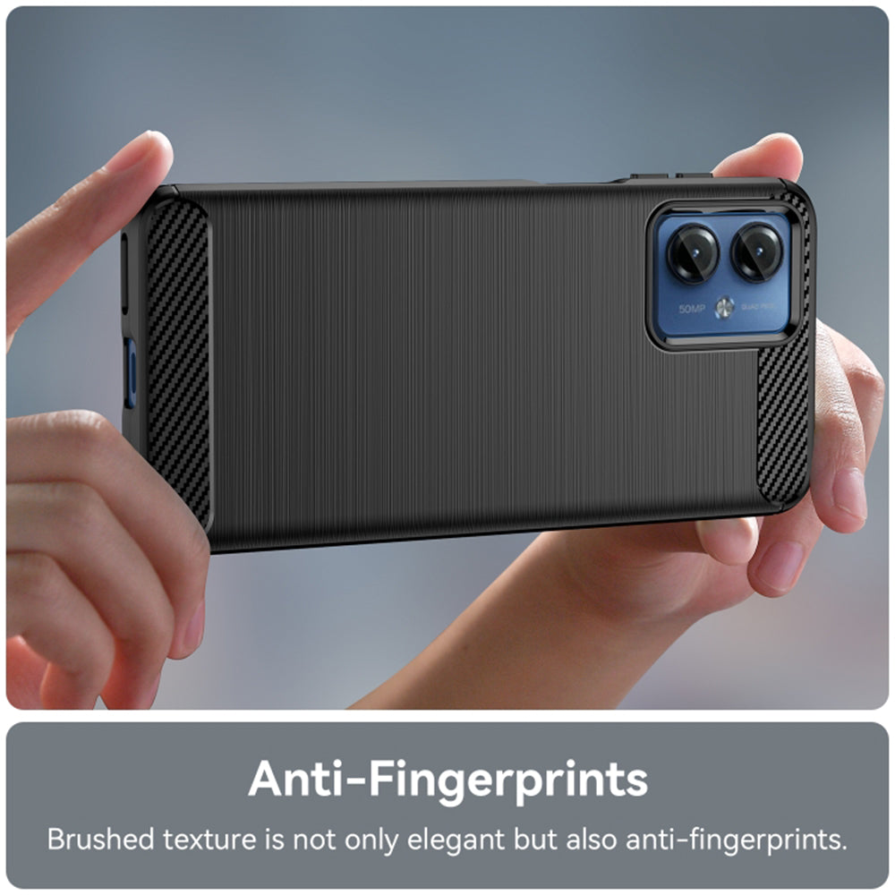 Maska za Motorola Moto G14, Techsuit, Karbon, Crna